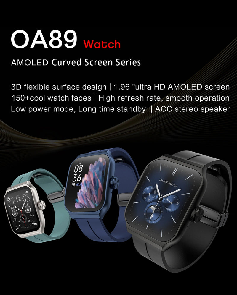 Nodizz Smartwatch OA98 with Advanced Health Tracking & Smart Features