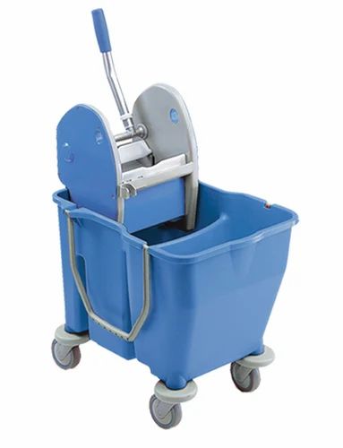 Efficient Cleaning Solution: Double Bucket Wringer Trolley