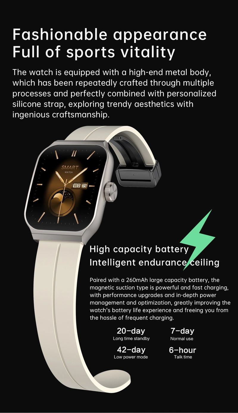 Nodizz Smartwatch OA98 with Advanced Health Tracking & Smart Features