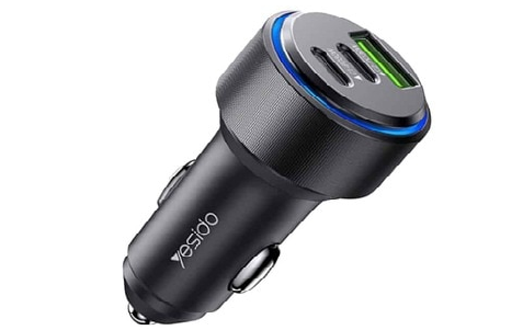 Y50 60W aluminum alloy +ABS car charger