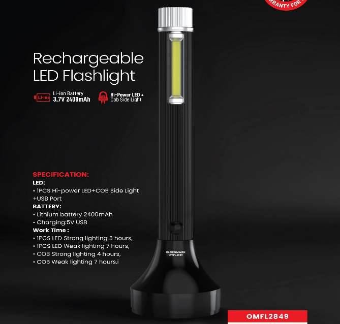 Rechargeble Led FlashLight 1x60