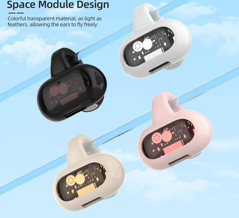 Space Module Design Earbuds: Lightweight & Transparent