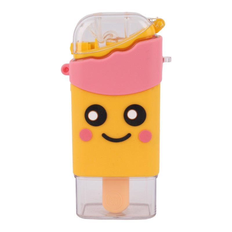 Happy Face Water Bottle with Straw - Perfect for Kids!