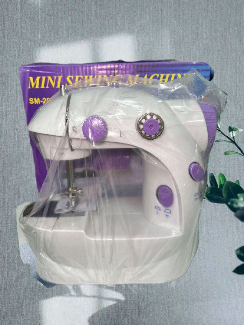 Portable Sewing Machine Mini Electric Household Crafting Mending Overlock with Presser Foot Pedal Beginners