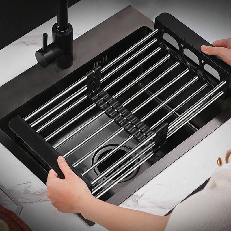 Stainless Steel Sink Rack: Drain Dishes and Store Utensils