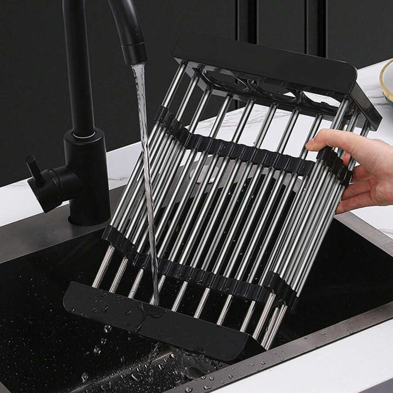 Stainless Steel Sink Rack: Drain Dishes and Store Utensils