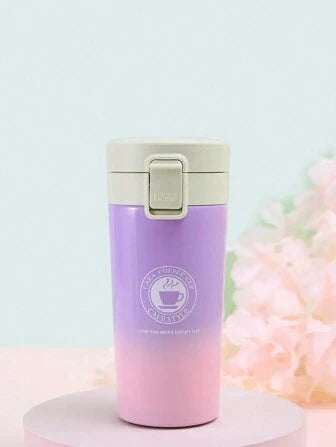 Stylish Purple Travel Mug with Inspirational Quote