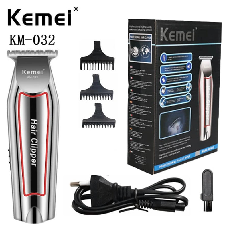 Kemei KM-032 Professional Hair Clipper with Titanium Blades and Long-Lasting Power