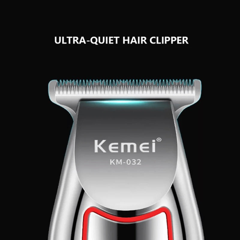 Kemei KM-032 Professional Hair Clipper with Titanium Blades and Long-Lasting Power