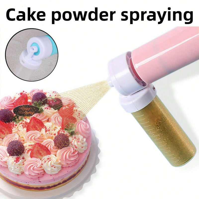 Manual airbrush for cakes, DIY baking, cake, airbrush pump with 4 tubes for cupcakes, cookies and desserts