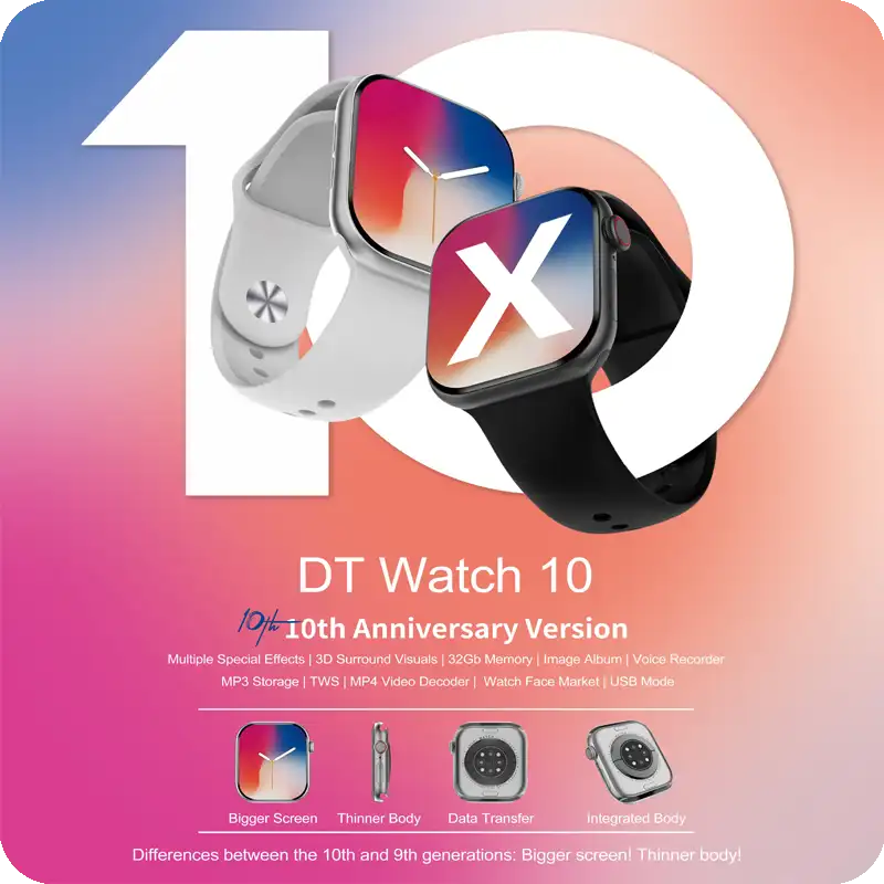 DT Watch 10 Model Smart Watch - Innovative Design with Advanced Features