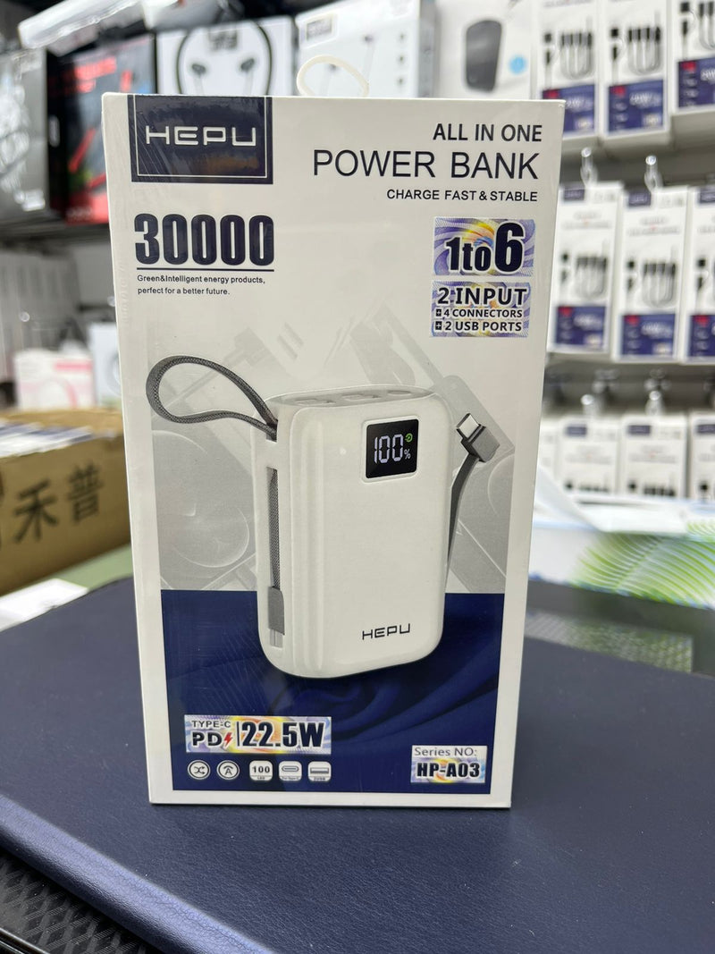 All-in-One Power Bank with 2 Inputs & 2 Outputs - HP-A03