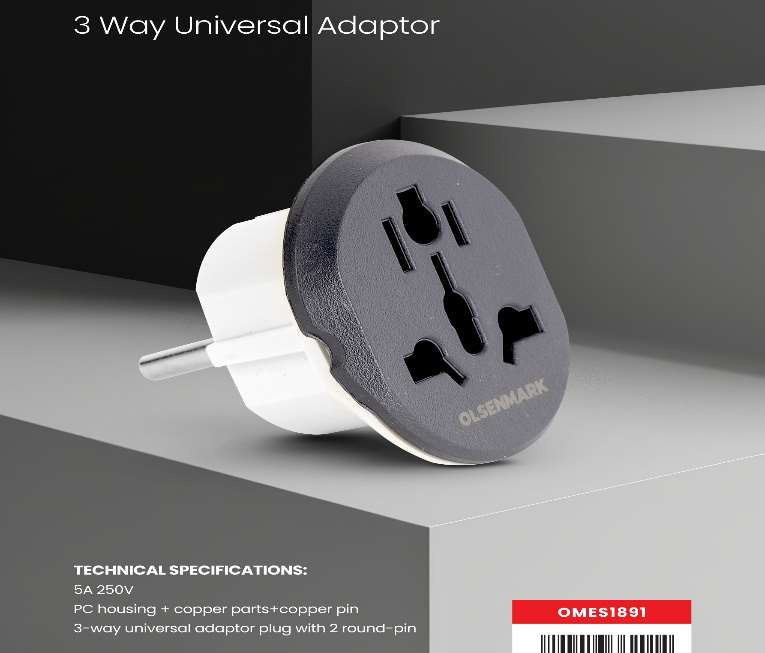 3 way universal Adaptor 1X200