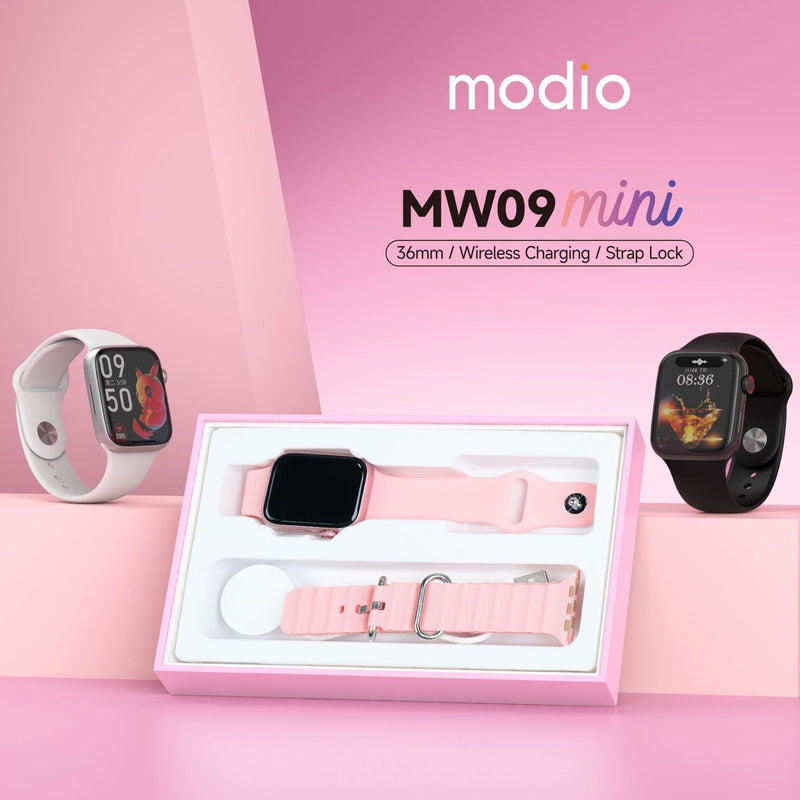 Modio MW09 Mini Smartwatch - Compact Elegance with Messaging Notification Feature