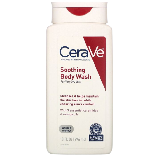 CeraVe Soothing Body Wash for Very Dry Skin | Hydrating & Gentle Cleanser | 10 fl oz (296 ml)