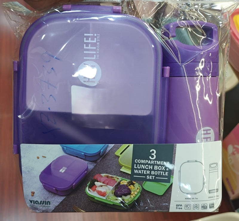 Durable Lunch Box Set with Leakproof Design and Water Bottle