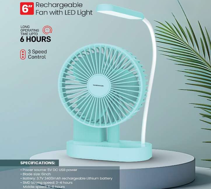 6" Reach Fan with Led Light/3Spd 1x32