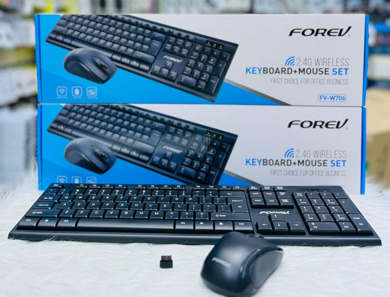 Forev FV-W706 Wireless Keyboard and Mouse Combo - First Choice for Office Business