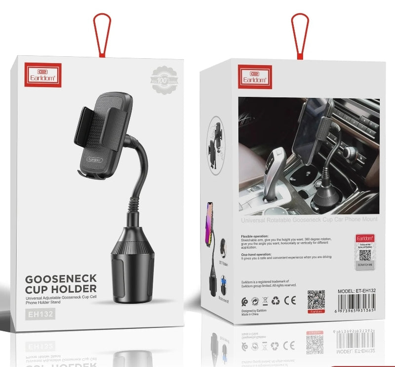 Earldom Gooseneck Cup Car Phone Mount - Hands-Free Driving Made Easy