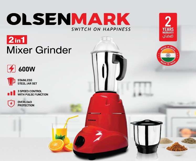 2In1MixerGrinder/600W/1.5L&.5L/Ss Jar1x4