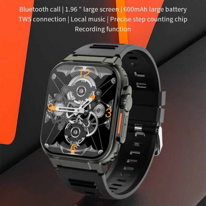 Smartbarry A70 Smart Watch 1.96 Inch Display with Bluetooth Call, 600mAh Battery