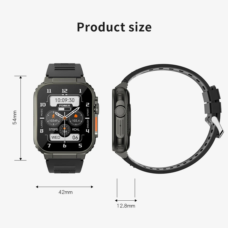 Smartbarry A70 Smart Watch 1.96 Inch Display with Bluetooth Call, 600mAh Battery