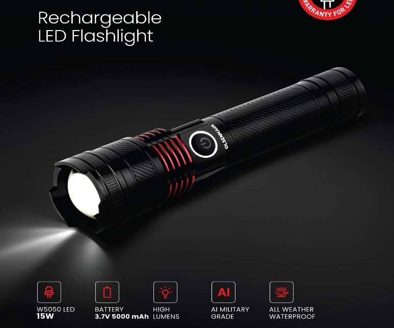 Watr Prof Led FlashLight/Power Bank 1x40