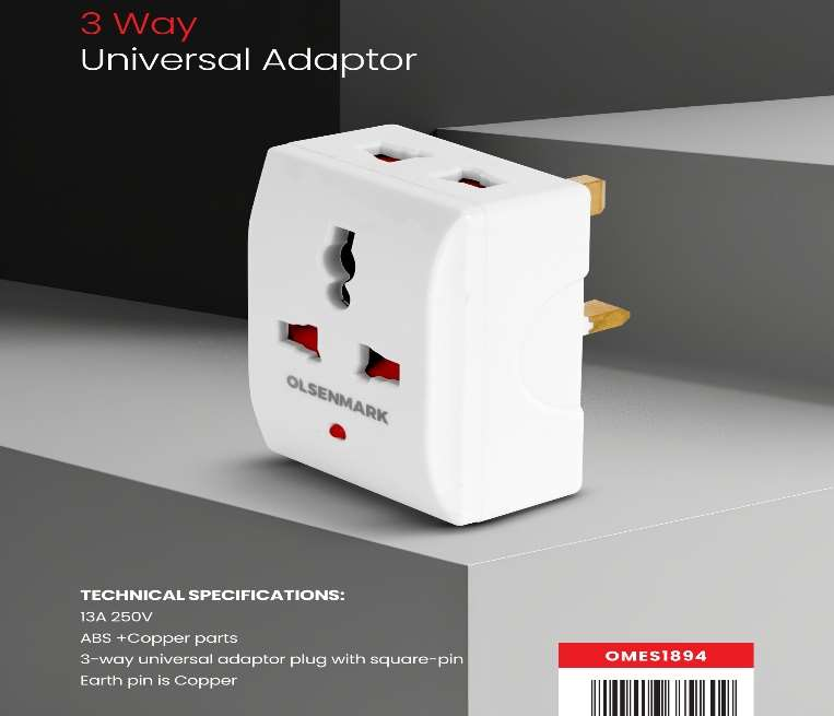 3 way universal Adaptor 1X100