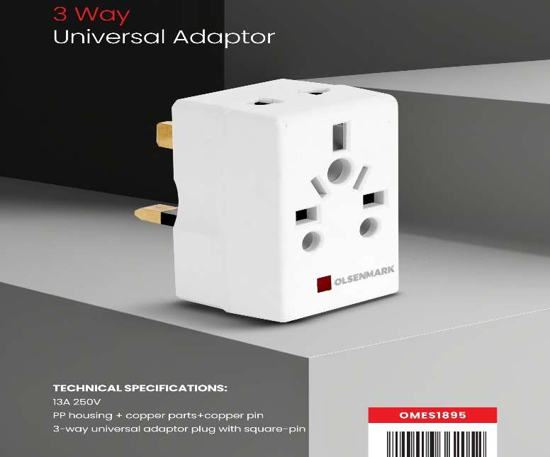 3 way universal Adaptor 1X200