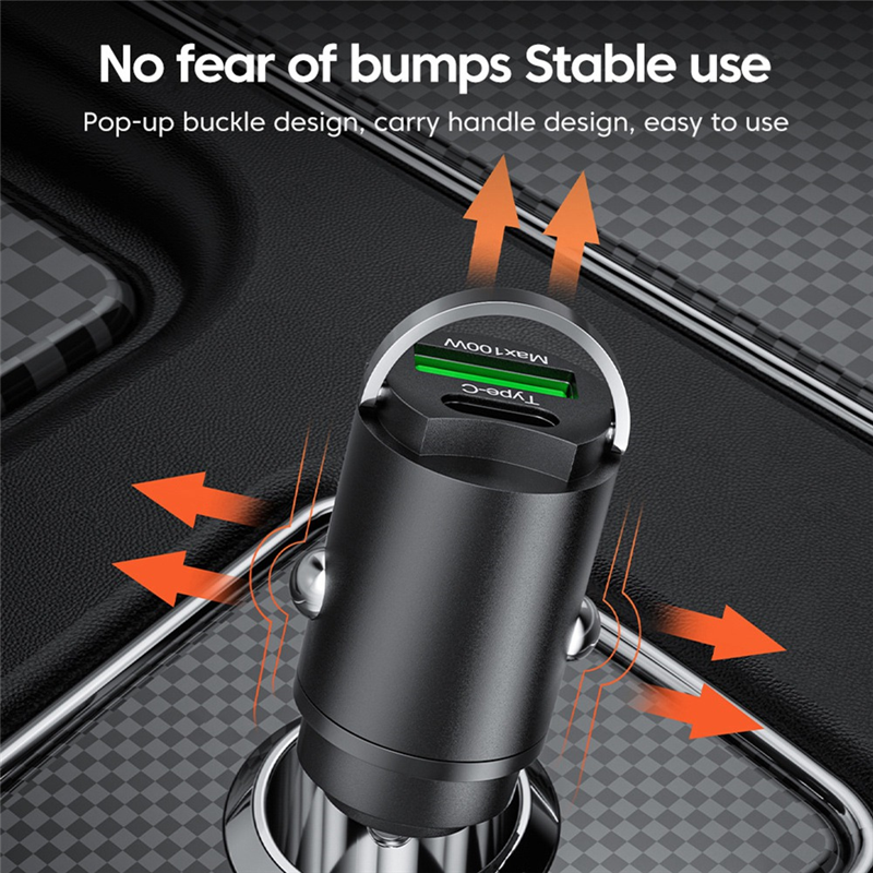 HEPU HP-781 55W Aluminum Alloy Car Charger