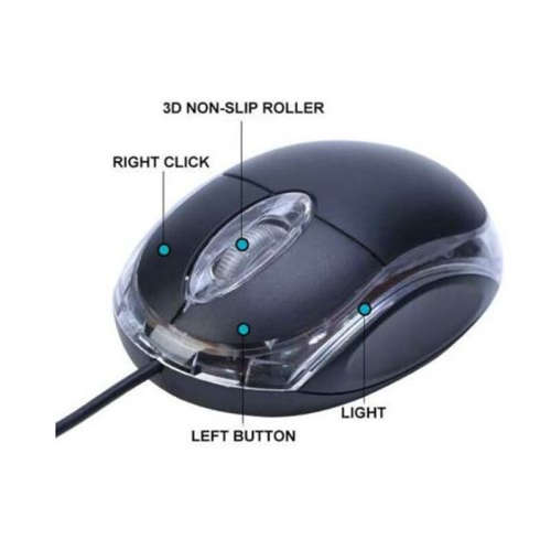 MOS-OISU Optical Mouse - 1000 DPI, High-Precision, Ergonomic Design, Comfortable Grip, Durable