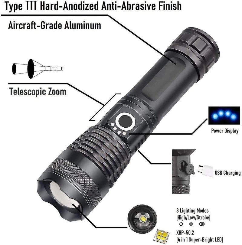 Pramans Rechargeable Tactical Torch 12 Pieces