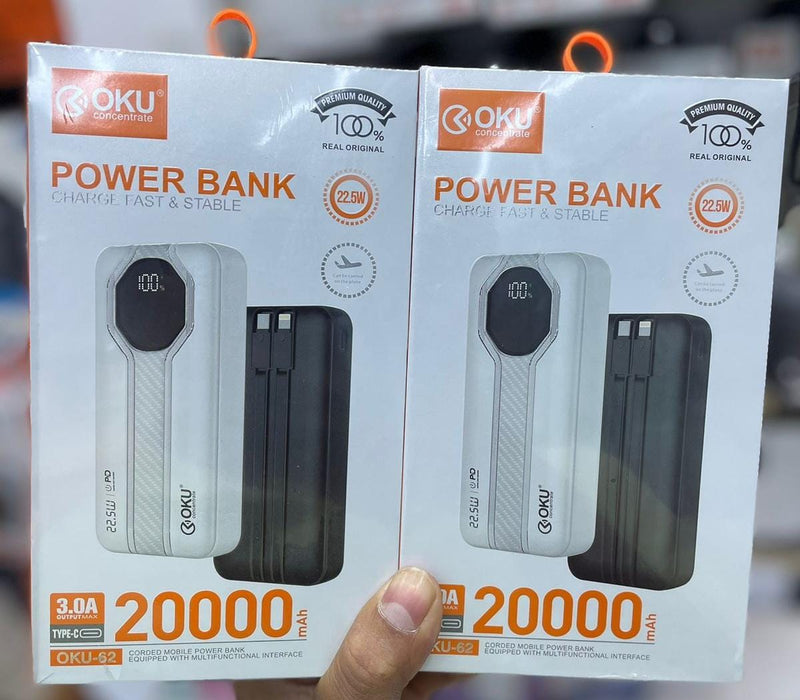 High-Capacity Power Bank with 22.5W PD Fast Charging