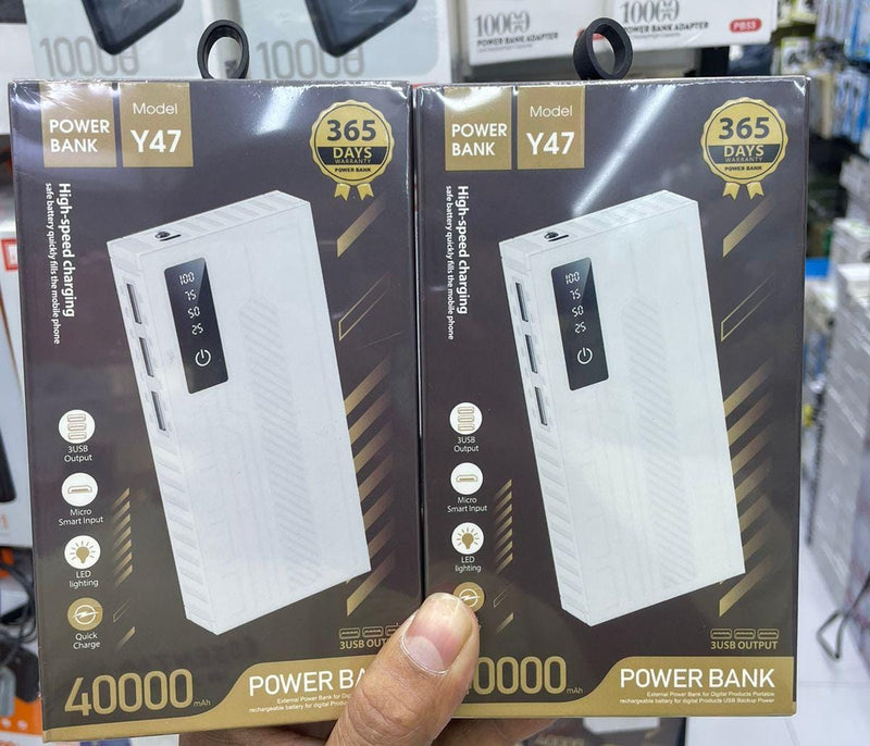 High-Speed Charging Power Bank with 3 USB Outputs