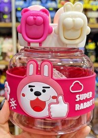 Super RAB Rabbit Water Bottle for Kids - Pink