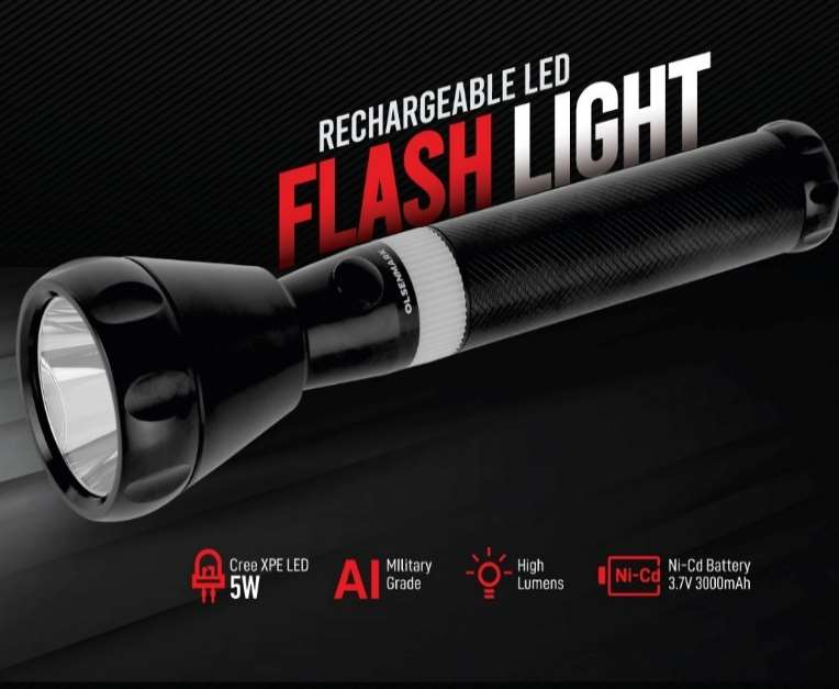 Rech Led Flashlight 242Mm/2XSc Ni Cd1x25