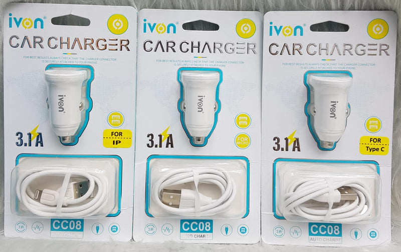 ivon Car Charger - Fast Charging for All Your Devices