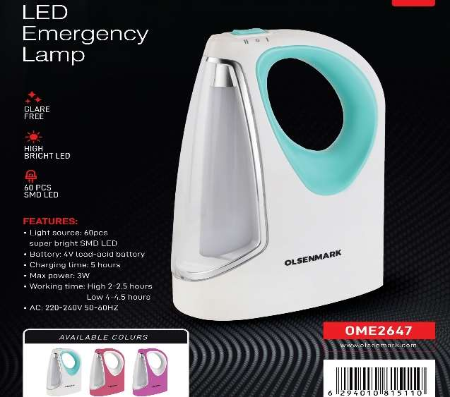 Rech Led Emergency Lantern/60Led 1x28