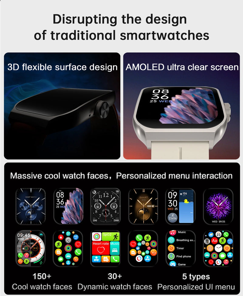 Nodizz Smartwatch OA98 with Advanced Health Tracking & Smart Features