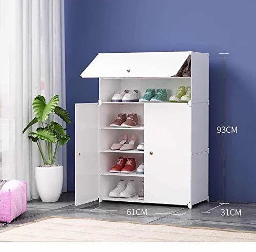 White Plastic Shoe Cabinet