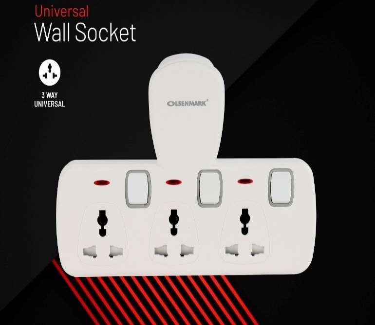 3 Way Universal Wall Socket1X36