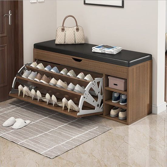 Space-Saving Shoe Storage | Multifunctional Bench | Hidden Storage| White