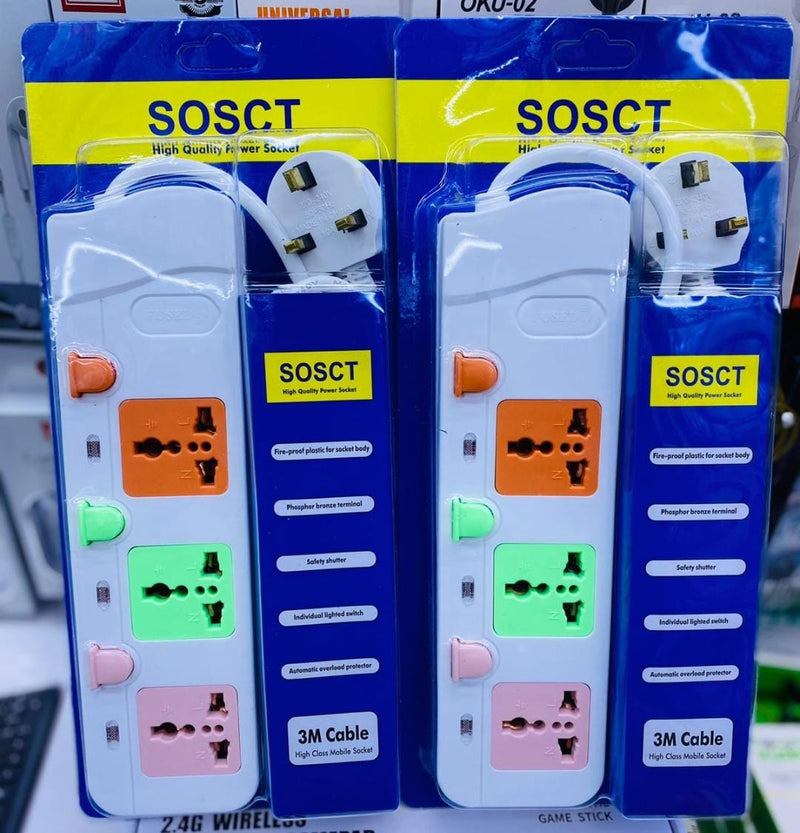 SOSCT Power Socket - Safe & Reliable Power Extension