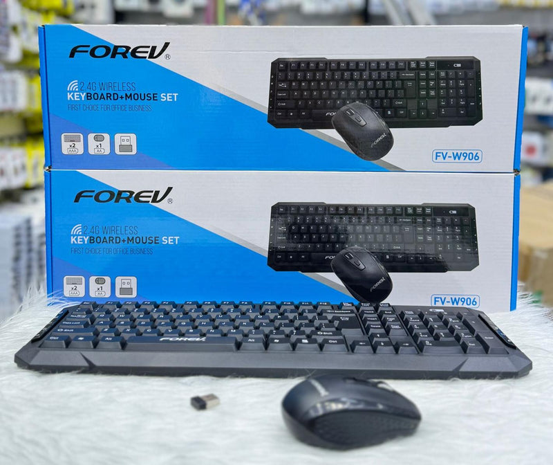 Forev FV-W906 Wireless Keyboard and Mouse Set - Cordless Convenience and Precision