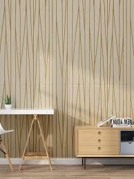 Elegant Wall Sticker with Golden Lines Pattern