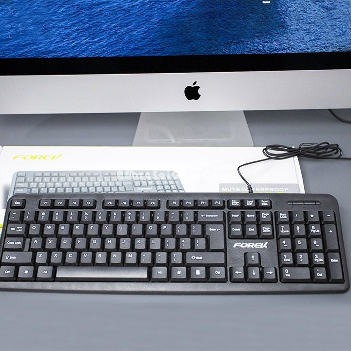 Forev FV-500 Mute Waterproof Keyboard - Spill-Proof Protection for Your Workspace