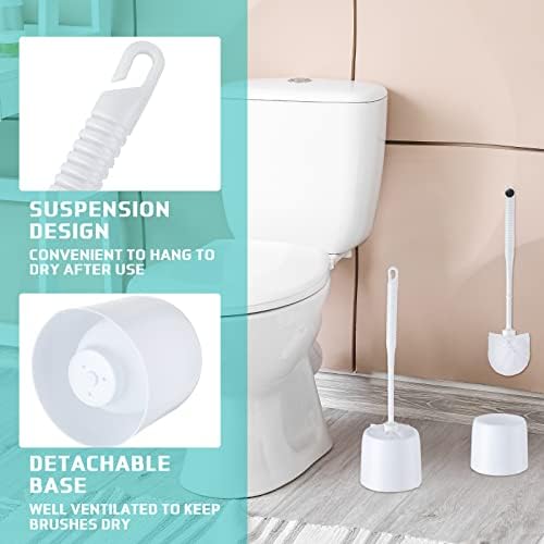 Toilet Brush with Stand - Hygienic, Durable, & Easy to Clean