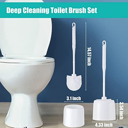 Toilet Brush with Stand - Hygienic, Durable, & Easy to Clean