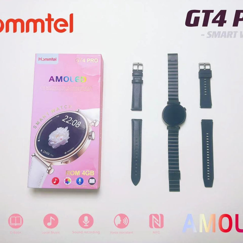 Hommtel GT4 PRO Smart Watch with AMOLED Display - Elegant Connectivity on Your Wrist