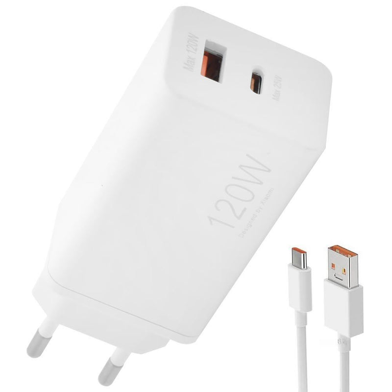 Xiaomi 120W GaN Power Adapter - Ultra-Fast Charging, Compact Design, Multi-Port